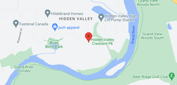 map of 2172 Hidden Valley Crescent